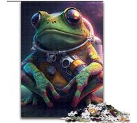 Puzzle per adulti da 1000 pezzi raffigurante una rana,un astronauta o uno spazio,in legno,perfetto come decorazione fai da te o come regalo di compleanno 50x75cm,perfetto per feste,compleanni e serate