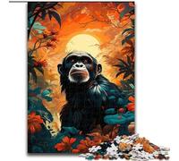 Puzzle per adulti da 1000 pezzi raffigurante una scimmia nella giungla colorata Puzzle per adolescenti, per serate di giochi in famiglia, idea regalo stimolante per la mente (dimensioni: 26x38cm)