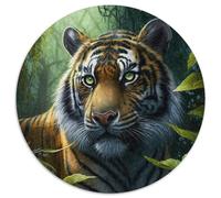 Puzzle per adulti da 1000 pezzi raffigurante una tigre arrabbiata. Puzzle impegnativi ideali per gli innamorati, perfetti come regalo di Natale, Capodanno e San Valentino. Dimensioni: 67,5x67,5 cm.