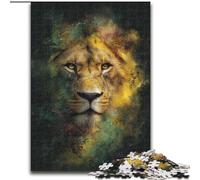 Puzzle per adulti da 1000 pezzi, raffigurante una tigre dipinta a olio, analisi e logica, con pezzi completamente interconnessi e di forma casuale, per bambini dai 14 anni in su (dimensioni 26x38cm)