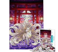 Puzzle per adulti da 1000 pezzi raffigurante una volpe a nove code al cancello Torii Gioco interattivo per adulti perfetto come decorazione compleanni e Natale (50x75cm)