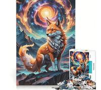 Puzzle per adulti da 1000 pezzi raffigurante una volpe al sole, gioco pratico, difficile e stimolante, ideale come regalo per tutta la famiglia 38x26cm