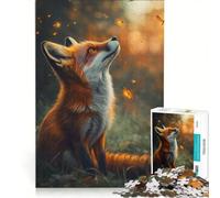 Puzzle per adulti da 1000 pezzi raffigurante una volpe che osserva le lucciole, gioco rilassante, interazione genitore-figlio, regalo di compleanno, regalo di viaggio 50x75cm