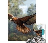 Puzzle per adulti da 1000 pezzi raffigurante un'aquila in volo sopra una foresta Un gioco rompicapo avvincente per sviluppare la pazienza Idea regalo perfetta Decorazione ideale (dimensioni 75x50cm)