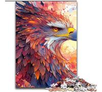 Puzzle per adulti da 1000 pezzi raffigurante un'aquila,realizzato in legno Un regalo perfetto per il divertimentoDimensioni: 50x75cm Ideale per adolescenti e famiglie Perfetto come regalo di Natale
