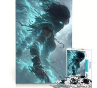 Puzzle per adulti da 1000 pezzi raffigurante un'eterea guerriera dagli occhi luminosi, un gioco interattivo, un'opera d'arte decorativa per la casa, compleanni e Natale 38x26cm