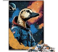 Puzzle per adulti da 1000 pezzi raffigurante un'oca nello spazio, dimensioni 50x75cm, attività per la famiglia, rompicapo, decorazioni per la casa, regalo per le feste.