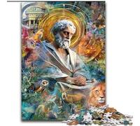Puzzle per adulti da 1000 pezzi raffiguranti Dio, adatti dai 14 anni in su, ideali come regalo per tutta la famiglia (dimensioni 26x38cm)