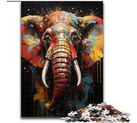 Puzzle per adulti da 1000 pezzi raffiguranti elefanti africani, in legno, per un intrattenimento rilassante, perfetto regalo di Natale e decorazione per la casa, 1000 pezzi(50x75cm)