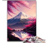 Puzzle per adulti da 1000 pezzi raffiguranti i fiori di ciliegio giapponesi, dimensioni 50x75cm, ideale per gli innamorati, perfetto come regalo di Natale, Capodanno e San Valentino.