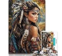 Puzzle per adulti da 1000 pezzi raffiguranti la principessa indiana, stimolanti giochi di attività per famiglie, giocattoli fai da te per decorare le pareti di casa (dimensioni 75x50cm)