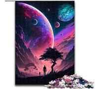 Puzzle per adulti da 1000 pezzi raffiguranti l'albero del pianeta, dimensioni 50x75cm, per feste, compleanni e serate di giochi in famiglia.