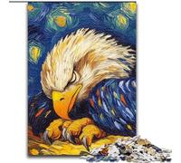 Puzzle per adulti da 1000 pezzi raffiguranti l'aquila e il cielo notturno, dimensioni 50x75cm, attività da fare a casa per le vacanze, compleanni e serate di giochi in famiglia.