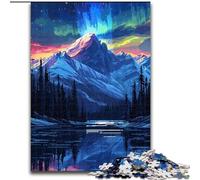 Puzzle per adulti da 1000 pezzi raffiguranti l'aurora boreale Splendidi puzzle in cartone, regalo perfetto per genitori, amanti e amici Età 14+ 1000 pezzi(26x38cm)