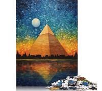 Puzzle per adulti da 1000 pezzi raffiguranti le piramidi del Cairo, puzzle artistici per adulti, giochi educativi, decorazioni per la casa (75x50 cm)
