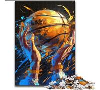 Puzzle per adulti da 1000 pezzi raffiguranti un gioco di basket, aiutano il cervello a esercitare i giocattoli che creano dipendenza e coltivano la pazienza Decorazione perfetta (dimensioni 50x75cm)