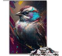 Puzzle per adulti da 1000 pezzi raffiguranti un passero, dimensioni 38x26cm, rompicapo e decorazione per la casa, regalo perfetto per le feste