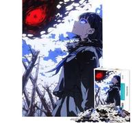 Puzzle per adulti da 1000 pezzi ragazza anime che affronta l'oscurità gioco impossibile gioco educativo sfida giocattolo regalo di compleanno migliora la memoria (dimensioni 75x50cm)