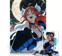 Puzzle per adulti da 1000 pezzi,ragazza anime con capelli rossi e zanne,taglio di alta qualità,gioco divertente e stimolante,ideale per momenti di svago e relax,regalo di Natale (38x26cm)