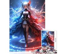 Puzzle per adulti da 1000 pezzi ragazza anime con fuoco e ghiaccio Puzzle da 1000 pezzi decorazione per la casa giocattolo ottimo regalo per gli amanti dei giochi divertente e spiritoso (38x52cm)