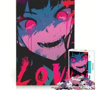 Puzzle per adulti da 1000 pezzi, ragazza anime con lacrime di sangue, giocattolo educativo, difficile, lista dei desideri con Babbo Natale 50x75cm