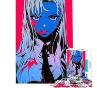 Puzzle per adulti da 1000 pezzi ragazza anime con schizzi di sangue gioco antistress da 1000 pezzi decorazione artistica per la casa gioco educativo per tutta la famiglia (38x52cm)