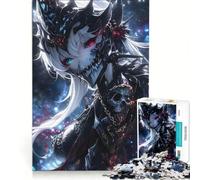 Puzzle per adulti da 1000 pezzi, ragazza anime nera in cristallo, giocattolo educativo, assemblaggio di figure, collezione d'artista, belle arti 38x26cm