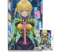 Puzzle per adulti da 1000 pezzi, ragazza cibernetica anime, bellissimo design, analisi del gioco e logica, regali di Babbo Natale segreto, dimensioni 50x75cm