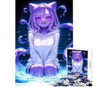Puzzle per adulti da 1000 pezzi ragazza con melma viola giocattolo educativo idee regalo per giochi educativi che migliorano l'amore tra coppie dimensioni 38x26cm