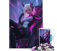 Puzzle per adulti da 1000 pezzi ragazza cyberpunk sul trono sfida di intelligenza giocattolo avvincente gioco pratico regalo per donne ottima idea regalo (dimensioni 38x52cm)