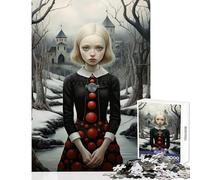 Puzzle per adulti da 1000 pezzi ragazza nel regno invernale giocattolo educativo ottimi regali e giocattoli giochi educativi interazione genitore-figlio dimensioni 38x26cm