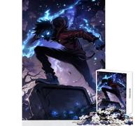 Puzzle per adulti da 1000 pezzi ragazzo anime con fiamme blu giocattoli antistress idee regalo gioco educativo stimolante intellettuale dimensioni 50x75cm