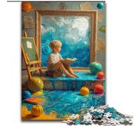 Puzzle per adulti da 1000 pezzi, ragazzo che va a scuola, aiuta il cervello a esercitare i giocattoli avvincenti per coltivare la pazienza, decorazione perfetta (dimensioni 50x75cm)