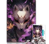 Puzzle per adulti da 1000 pezzi, ragazzo con maschera di volpe anime, sfida difficile contro lo stress Ogni pezzo è unico Gioco divertente e stimolante per tutta la famiglia (75x50cm)