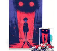 Puzzle per adulti da 1000 pezzi, ragazzo di fronte a un mostro ombra, giocattolo antistress, difficile e stimolante, bellissimo gioco dal design 50x75cm