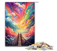 Puzzle per adulti da 1000 pezzi Rainbow Bridge di Splatters Un sacco di colori spessi puzzle divertente per tutta la famiglia Ottimo regalo per adolescenti dai 14 anni in su Dimensioni 75x50 cm