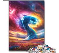 Puzzle per adulti da 1000 pezzi, Rainbow Tornado, analisi e logica con pezzi completamente interconnessi di forma casuale, per bambini dai 14 anni in su (dimensioni 50x75cm)
