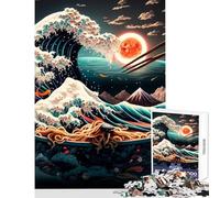 Puzzle per adulti da 1000 pezzi Ramen Giappone Neon Cibo Gioco Impossibile Sfida Difficile Giocattolo Educativo Migliora l'Amore tra le Coppie (26X38cm)