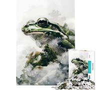 Puzzle per adulti da 1000 pezzi Rana della foresta Armonia Gioco educativo Gioco intellettuale Regalo di Babbo Natale segreto Antistress (Dimensioni 38x52cm)