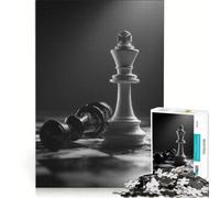 Puzzle per adulti da 1000 pezzi: Re degli Scacchi - Vittoria e Sconfitta, gioco rompicapo, assemblaggio di modelli, ottimo regalo per gli appassionati di videogiochi 38x26cm