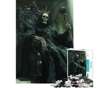 Puzzle per adulti da 1000 pezzi re scheletrico sul trono puzzle da 1000 pezzi giocattolo decorativo per la casa regalo perfetto per amici e familiari (50x75cm)