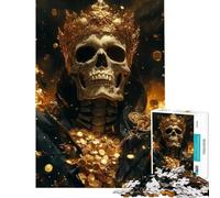 Puzzle per adulti da 1000 pezzi Re Scheletro d'Oro gioco pratico decorazione perfetta compleanno e Natale (dimensioni 50x75cm)