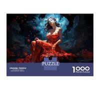 Puzzle Per Adulti Da 1000 Pezzi Red Dress Fantasy Artwork Puzzle Per Adulti Gioco Pratico Difficile Difficile Regali Unici Per Compleanno E Natale 70x50cm/1000pcs