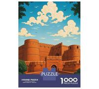 Puzzle Per Adulti Da 1000 Pezzi Red Fort Agra by Day Puzzle Per Adulti Giochi Rilassanti Sfida Difficile Attività Divertenti A Casa 70x50cm/1000pcs