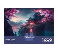 Puzzle Per Adulti Da 1000 Pezzi Red Pink Cherry Blossom Puzzle Per Adulti Gioco Rompicapo Decorazione Per La Casa Attività Divertenti A Casa 52x38cm/1000pcs