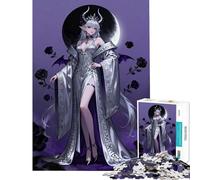 Puzzle per adulti da 1000 pezzi Regina degli Elfi Oscuri con Rose gioco educativo sfida gioco rilassante antistress regalo di compleanno (dimensioni 75x50cm)