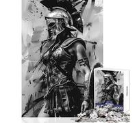 Puzzle per adulti da 1000 pezzi,Regina della guerriera spartana,giocattolo,decorazione da parete,regalo divertente,gioco educativo,adatto per la decorazione del desktop,dimensioni 38x52cm
