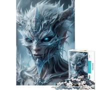 Puzzle per adulti da 1000 pezzi Regina di ghiaccio e guerriera sfida educativa gioco divertente per ragazzi dai 14 anni in su (38x26cm)