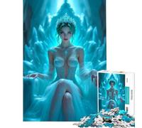 Puzzle per adulti da 1000 pezzi Regina di Ghiaccio sul Trono gioco educativo e stimolante ideale per rilassarsi e migliorare la memoria regalo di compleanno (dimensioni 50x75cm)