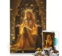 Puzzle per adulti da 1000 pezzi, Regina d'oro sul trono, giocattolo educativo, ideale per passare il tempo durante le vacanze, regalo di compleanno, regalo 38x26cm